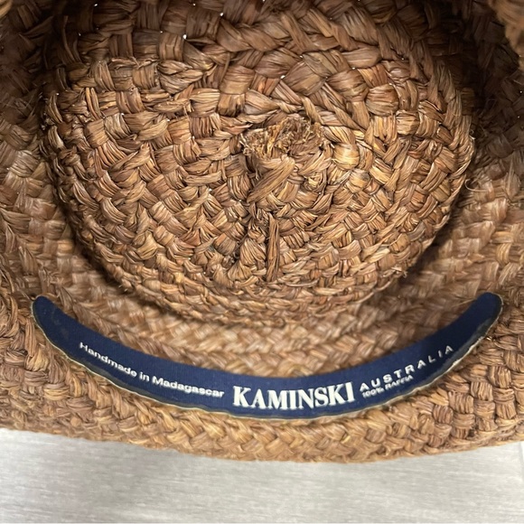 Helen Kaminski Straw Raffia Sun Hat Australia Natural Bohemian Boho Summer Beach - Picture 7 of 15